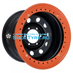 Off-Road Wheels 8x15/6x139,7 ET-19 D110 Тойота Ниссан с бедлоком (оранжевый) черный