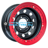 Off-Road Wheels 10x15/5x139,7 ET-44 D110 УАЗ черный с бедлоком (красный)