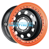 Off-Road Wheels 8x15/6x139,7 ET-19 D110 Тойота Ниссан с бедлоком (оранжевый) черный
